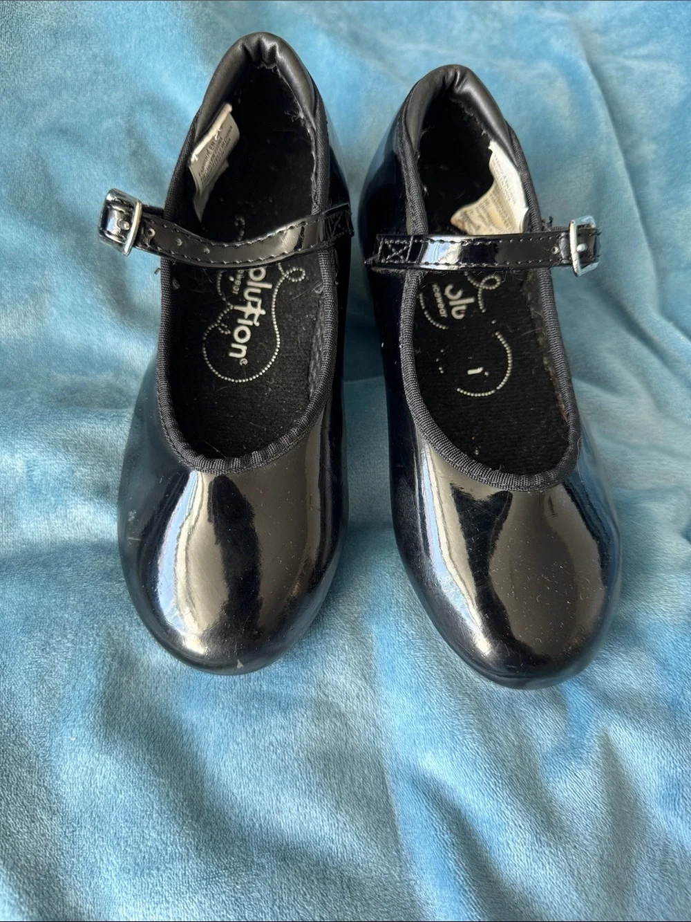 Girls Black Patent Mary Jane School Tap Shoes
